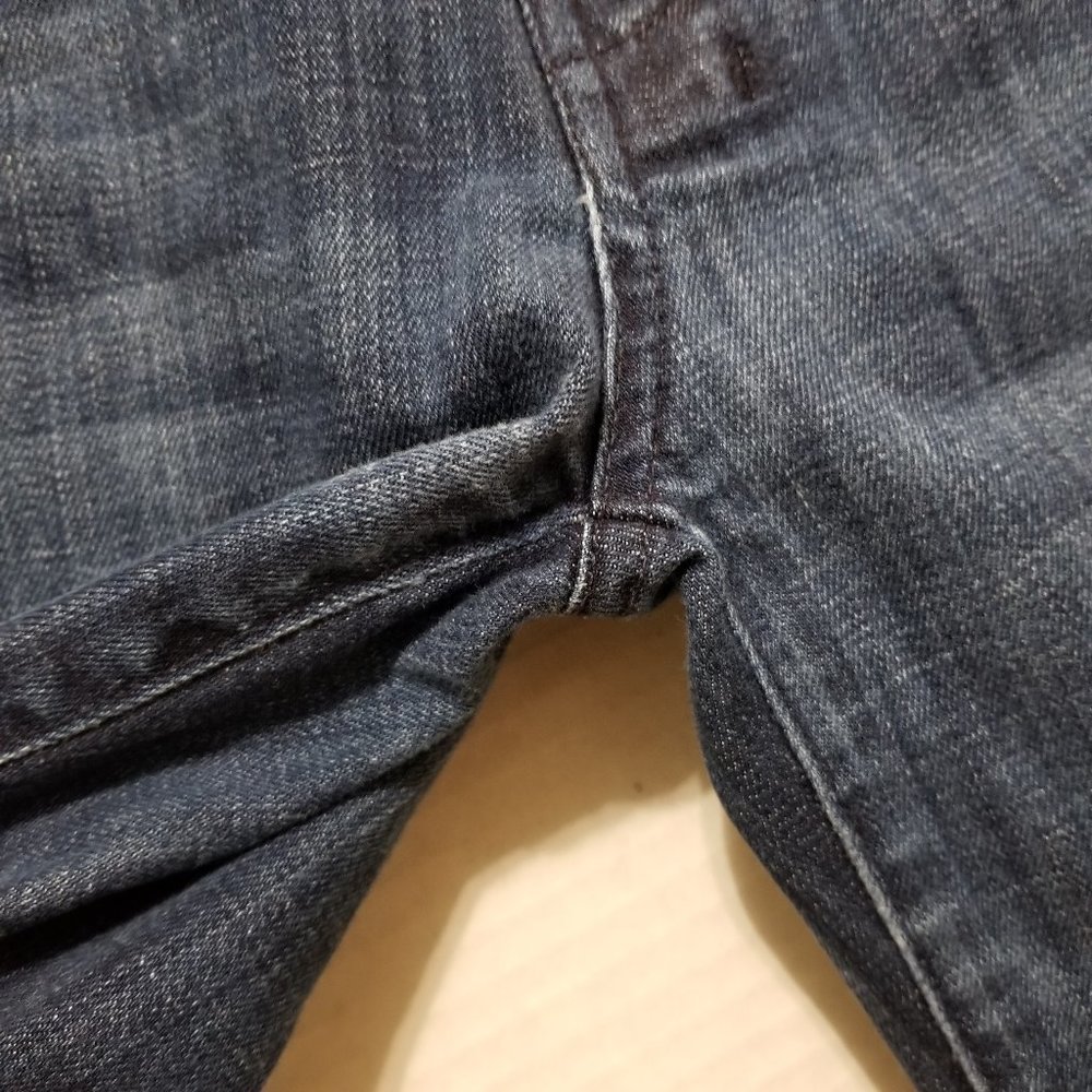 7FAM jeans 24 Crop Dojo capri denim lightly distressed stretch P348380S-380S Y2K - Picture 6 of 14